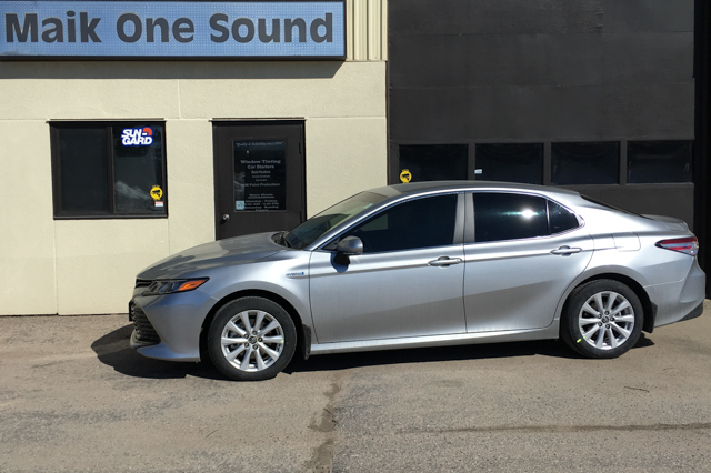 Toyota 2018 Camry with professional window tint in North Bay